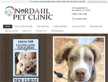 Tablet Screenshot of nordahlpetclinic.com